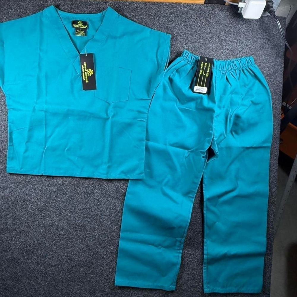 Kids Teal scrub set with pockets